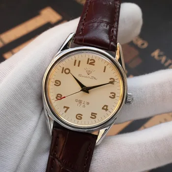 Muški sat s mehaničkim ručnim pogonom 36 mm vintage dizajna Reloj Hombre Izravna isporuka