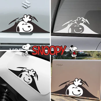 Naljepnica Snoopy Car Auto, Smiješno, Lijepo, kreativno Мультяшное Ukras s ogrebotina, Modificirani auto laptop, Vodootporan Grafički naljepnice, Etikete Nova
