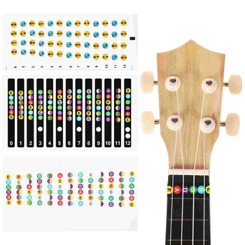 Naljepnica za note na fretboard električne gitare za početnike na havajsku gitaru, naljepnica za vođenje prst, proizvodnja naljepnica
