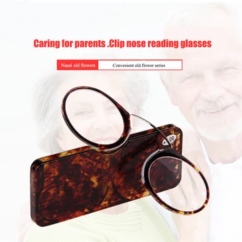 Naočale za čitanje s učvršćenjem nosa od + 1,0 do + 3,5 Prijenosni mini-naočale za čitanje s kopčom za novčanik SOS sa футляром, naočale na recept