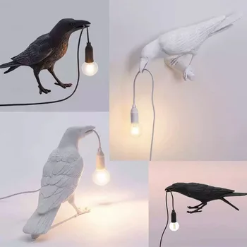 Nordic Lucky Bird Lampe Za Noćni Ormarić Za Spavaće Sobe, Lampe Za Dnevni Boravak, Kreativna Životinja Od Smole, Live Home Dekor, Svjetlost