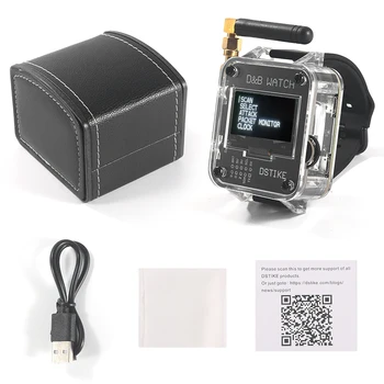 Novi sat DSTIKE Watch V4 D & B Deauther & BAD USB ESP8266 Atmega32u4 Arduino Leonardo + kutija + USB kabel, korisnički priručnik