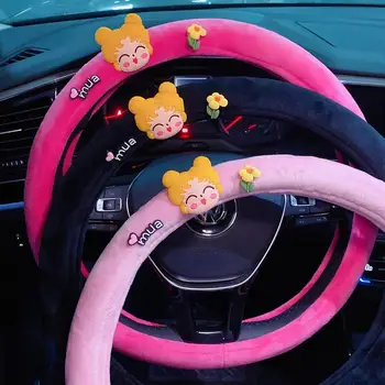 Novi Torbica Za volan Automobila Sailor Moon Jesen Kawai Anime Djevojke Y2K Kratke Pliš Toplo Auto Oprema Sailor Moon Poklon