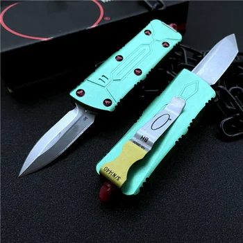 Nož Micro OTF Tech Combat Troo Serije D2 s oštricom od zrakoplovnog aluminija Tvrdoća 58-60HRC (T6-6061) sa ručicom od vanjskog Nož za samoobranu