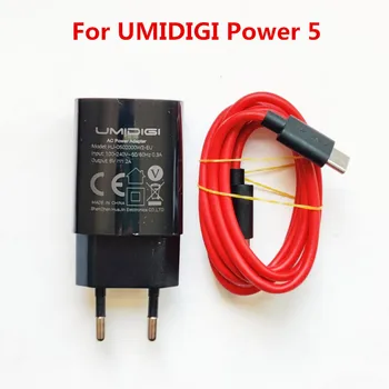 Originalna novost za telefon UMIDIGI POWER 5 Adapter ac Putni punjač EU Plug Adapter 5V 2A + USB kabel Type-C Type C.