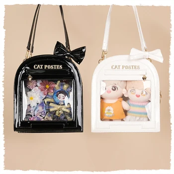 Originalna Slatka serija Itabag Mačka Postes, bistra torba preko ramena, torba Kawaii Lolita, torba s lukom, univerzalna torba-instant messenger