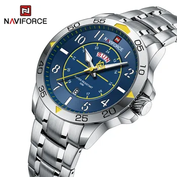 Originalni brand Naviforce Novi dizajn muški sportski sat Trendy vodootporan kvarcni ručni sat Relogio Masculino od nehrđajućeg čelika