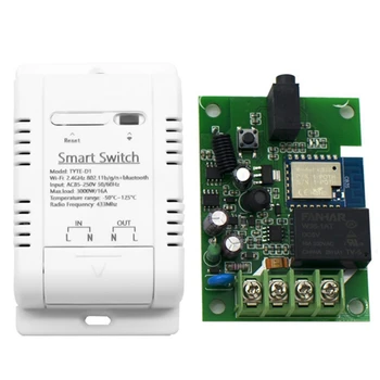 Osjetnik temperature Tuya Smart Switch, Bijeli Plastični Pametan Termostat Ugrađen Monitor Napajanja Za Alexa, Google Assistant