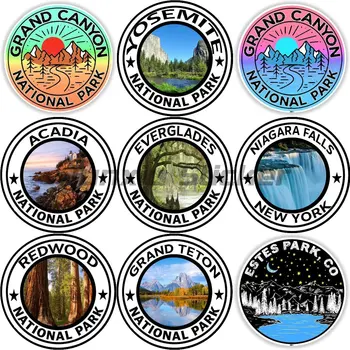 Oznaka Nacionalnog parka, Putovanja, planinarenje, Kampiranje, Divlje avanture Na otvorenom, Naljepnica na telefon, Laptop, Putni prtljag, Naljepnica na bicikl, automobil