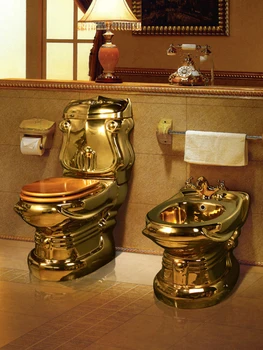 Palača europski stil zlatni wc hotelsku wc pumpa starinski boja home kreativni keramičke individualni wc