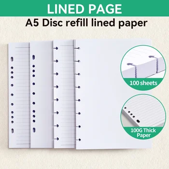 Papir za točenje notepad formata A5, notepad sa rupama u obliku gljive, bar/prazna unutarnja stranica, tiskanice
