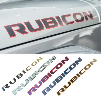 Par mat naljepnica na poklopac motora, bočno krilo, natpis s konture, vinil naljepnica s grafikom za Jeep Wrangler Rubicon 2007-2022 godina.