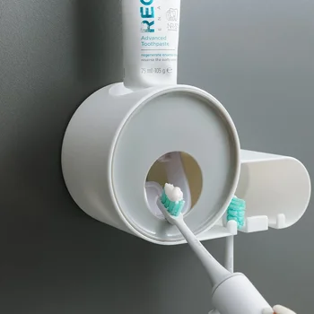 Parovi nositelji pasta za zube i četkica za zube, eco-friendly automatski dozator pasta za zube, zidni držač četkica za zube za kupaonicu