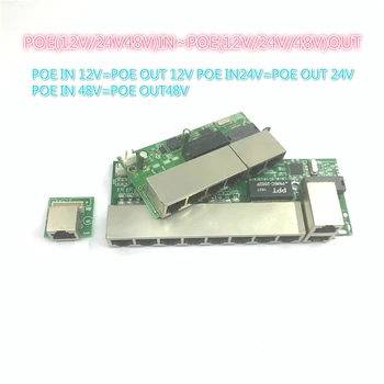 POE12V-24V 48V POE12V/24V/48V POE OUT12V/24V/48V poe switch 100mb/s POE poort; 100 Mbit/s UP Link poort; mrežni video snimač s pogonom na poe