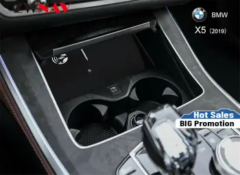 Posebna auto bežični punjač QI za BMW X5 2019, intelligent infra brzi bežični punjenje, auto držač telefona za iphone/ Samsung