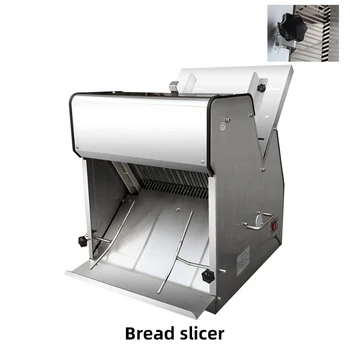 Poslovni stroj za rezanje tosta, stroj za rezanje kruha od nehrđajućeg čelika, stroj za rezanje kvadratnog pakiranje, Električni stroj za rezanje.