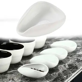 Posude za točenje kave Lopatica za kave Iz čiste bijele keramike žličice Kuhinjski pribor za jelo Proizvoda za dom Čajna posuđe