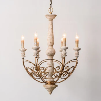 Potkrovlje-luster antikvitetno rasvjeta viseći svijećnjak lustre drveni dom lampa u ovom art deco objektu za unutarnje stepenice, hodnika, kuhinje, lampe