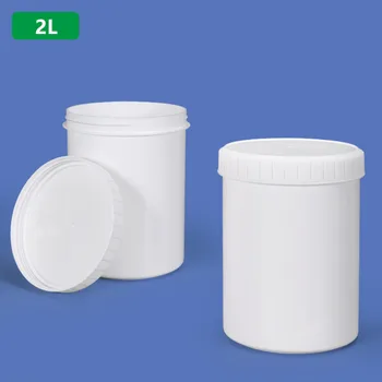 Prehrambena plastični banke volumena 2 l sa navojnim poklopcem kontejner za skladištenje sa širokim vratom, maska za lice, losion-uređaj, boca za višekratnu upotrebu, 1 kom.