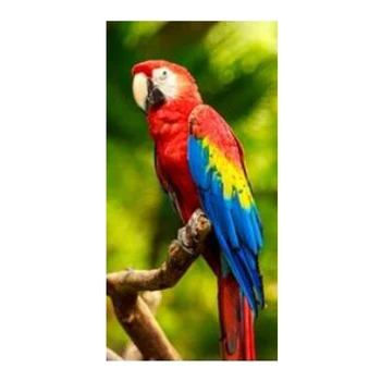 Prekrasan tropski crvena papiga Ara Velike Sportske plahte za saunu za odrasle Šarene Portret ptice Ručnik za tuširanje na poklon