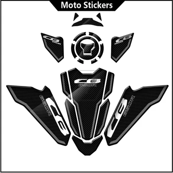 Pribor za motocikle s 3D-карбоновым premazom, oznaka s trostrukim коромыслом Defender, obloge na tenk, naljepnice za Honda CB650R 2021-2022