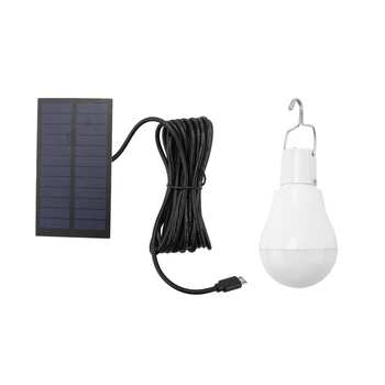 Prijenosni led Solarna lampa snage 15 W, led, USB-punjive lampa za putovanja na solarni pogon, kamp, vrt