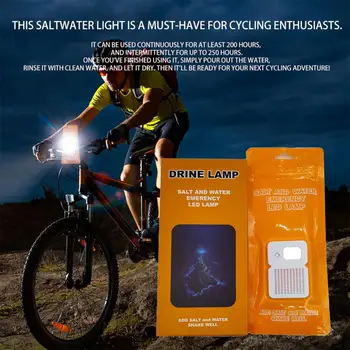 Prijenosni pješačkih lampa sa slanom vodom, 50ЛМ led panik svjetiljka za kampiranje, lampa za noćni ribolov, uštedu energije svjetiljka za putovanja