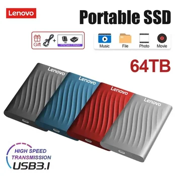 Prijenosni Vanjski Tvrdi Disk, Lenovo 64 TB high-Speed Mobilni Hard Disk 16 TB 8 TB 4 TB, 2 TB prostora Za Pohranu Podataka koji je Kompatibilan SA PC i Mac Desktop ps4