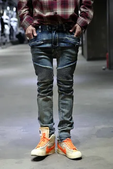 Proljeće gospodo nove oblikovana Korejski trendy traperice za noge, hlače za noćnog kluba u stilu hip-hop, gospodo svakodnevne tanke sportske hlače za ulice