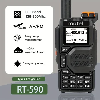 Radtel RT-590 radio frequency prijenosni radio Amaterski Ветчинная Dvosmjerna radio stanica UHF VHF 200CH Полнодиапазонная HT-a s kanalom NOAA AM Satcom