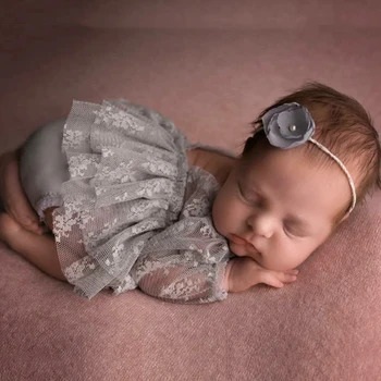 Rekvizite za snimanje fotografija novorođenčeta, čipkan haljina za djevojčice, rekvizite za snimanje fotografija bebe.