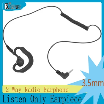 RISENKE-Slušalice Samo Za slušanje, Utikač od 3,5 mm, Prijemnik je Radio za Rameni kolone Baofeng Motorola Kenwood, Mikrofon