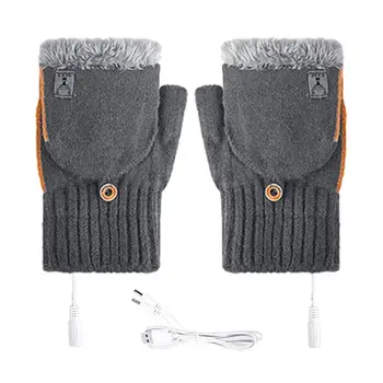 Rukavice sa grijanjem, punjive zimske rukavice s USB grijačem, periva, bez prstiju, zimske rukavice s grijanjem, rukavice s grijanom Za muškarce, žene, Kuće