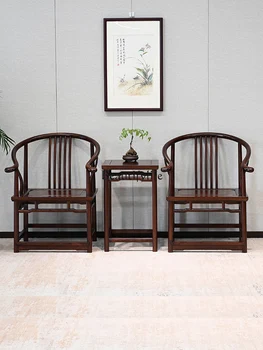 Set od tri predmeta iz starog kineski brijest, antikvitetno fotelja za odmor, Palace stolice, naslon za ruku od punog drveta, stolice s гребенчатыми leđima u stilu Min