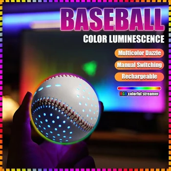 Sjajni baseball loptica sa 6 boja i 2 načina, sjaj u tami lopte, Pribor za sportskih lopti za noćni treninga na otvorenom, Za dječake i djevojčice