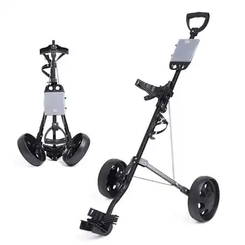 Sklopiva kolica za golf Lagani sklopivi hodanje kolica za guranje Valjak 2-naplatci pješačke kolica za golf klubova Teren za golf