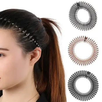 Sklopivi elastična traka za kosu, bobby pin za kosu sa šljokicama, Fleksibilni, plastični češalj za šminkanje, kupke, kupanje, fiksni šlem Za styling kose