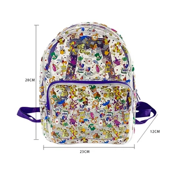 Slatka prozirne torbe za studente Ženski ruksak velikog kapaciteta Vodootporna torba za knjige, Školske naprtnjače za djevojčice svakodnevne prozirne torbe