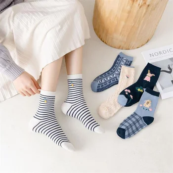 Slatka ženske čarape Love, čvrsta, svijetle boje, kratke čarape Sweet Zec, proljeće-jesen tanke čarape za djevojčice