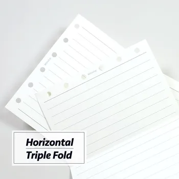 Slikovnice s отрывными lišćem Fromthenon A6A7 Horizontalna linija Unutarnja stranica Vertikalna Linija Papirni umetak za zamjenu u tri puta