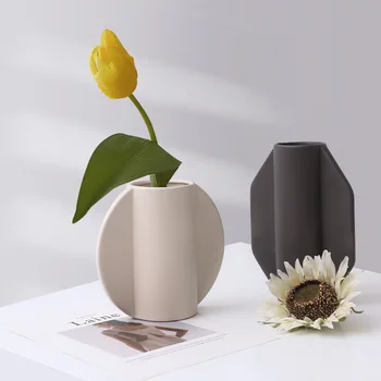 Stakleno keramička vaza Morandi Moderni minimalistički Dekor za kuće Ukras dnevnog boravka Countertops Vila Ured soba Vaza u skandinavskom stilu