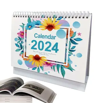 Stolni kalendar za 2024-2025 godine Engleski Stolni Notepad od hamer papir, Metalni kolut, Kalendar odbrojavanja 365 dana, переворачивающийся Kalendar