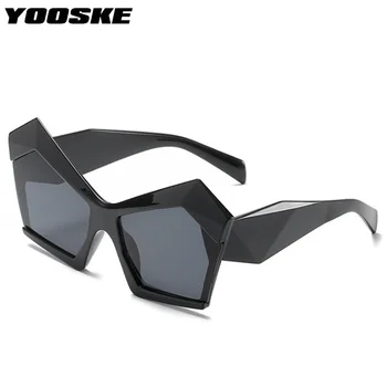 Sunčane naočale YOOSKE Black Cat Eye Ženske Klasične sunčane naočale velike veličine za muškarce u retro stilu s градиентными nijansama UV400 Ženske