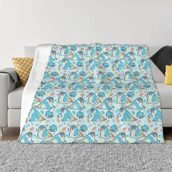 Svečana uzorak Dodogama (пастельно-plava) Pokrivač, prekrivač za krevet u dnevnom boravku, pahuljasto mekane deke
