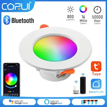 Svjetiljka s podesivim ona RGB, Bluetooth-kompatibilni spot lampa, cijele ugrađivanja led stropna svjetiljka, led daljinski upravljač 