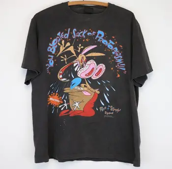 T-shirt 1992 Ren and Stimpy Show MTV-Unisex Репринт Muškarci Žene s dugim rukavima
