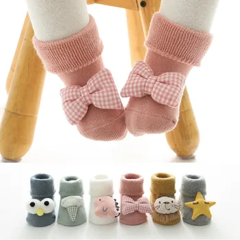 Topla Dječje Čarape, jesensko-zimske pamučne Čarape na pruge, tople čarape za mlađe dječake i djevojčice, pribor za dječju odjeću