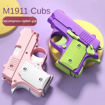 Topla model Mini M1911 s 3D ispis, igračku pištolj, декомпрессионный гравитационный mrkve pištolj, igračke za odrasle, dječje igračke za ublažavanje stresa, Božićne darove