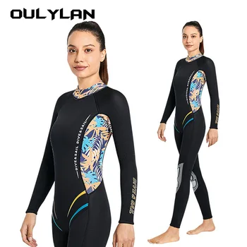 Toplo odijelo Oulylan s dugim rukavima, 3 mm неопреновый ronjenja brod odijelo, ženski kostim za slobodnog ronjenja, surfanja, jesensko-zimski kupaći kostim
