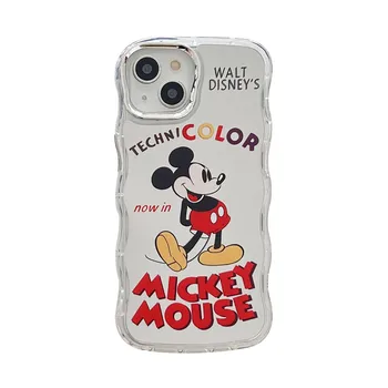 Torbica za Telefon s Likom Mickey Mousea iz Crtića Disney za iPhone 6s 7 8p 11 12 13 ProMax 14Plus Mirror Anti-Fall Slatka Funky Zabavna Stražnji Poklopac